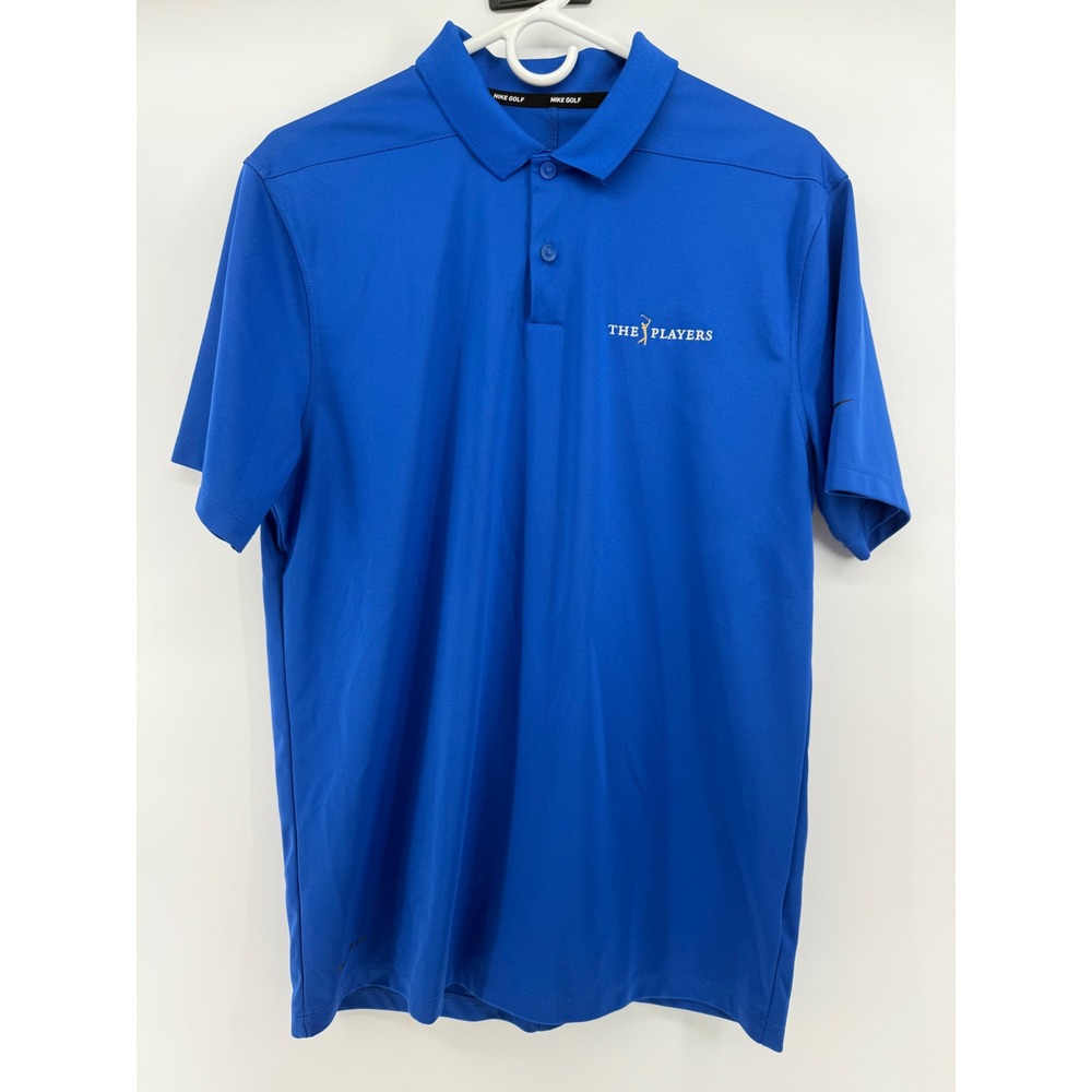 Nike Golf The Players TPC Dri-Fit Polo Shirt Men's‎ Medium Blue Dri Fit Wicking